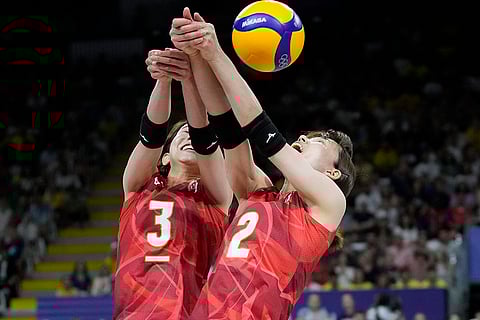 Women's volleyball between Brazil and Japan